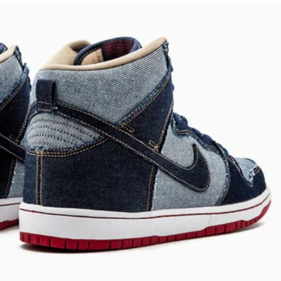 Nike SB Dunk High QS "Reese Forbes Denim" Sneakers - Picture 4 of 14